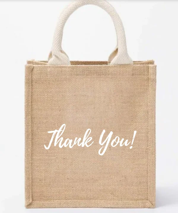 Custom jute bag with logo