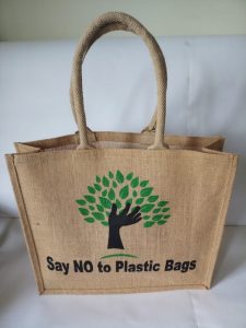Custom jute bag with logo
