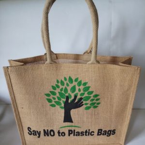 Custom jute bag with logo - Image 1