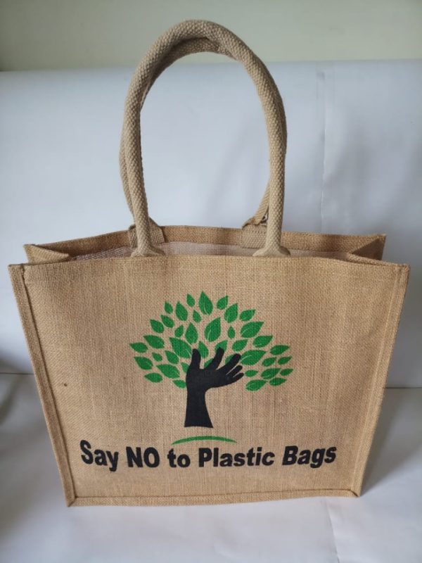 Custom jute bag with logo